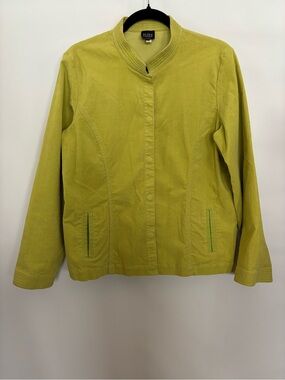 Eileen Fisher Corduroy Jacket Lime Green Size M